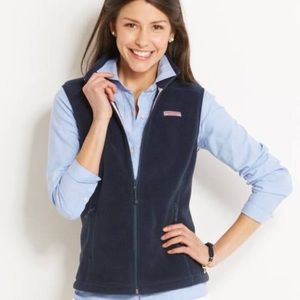 Navy Blue Vineyard Vines Fleece Vest